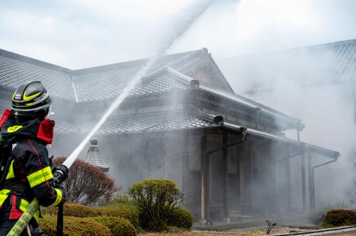 『歴史』を守るのは日頃の防災意識―暁雨館で防火訓練