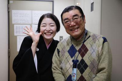 人間国宝・神田松鯉師匠と鯉花さん（鯉花さんのInstagramより）