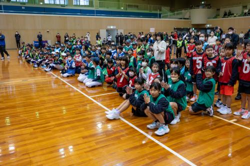 スポーツ少年団体験フェスタ　喜ぶ子ども