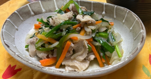 野菜たっぷり生姜焼き