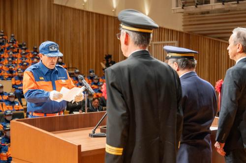 被表彰者代表による答辞