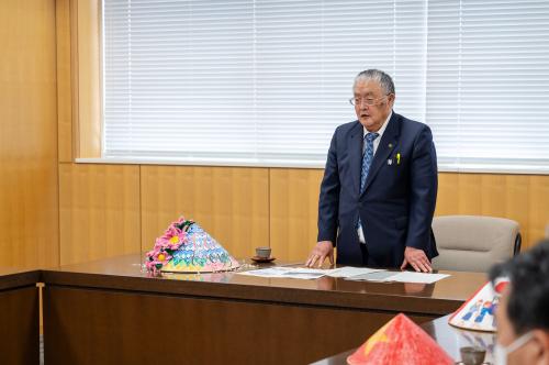 篠原市長の激励