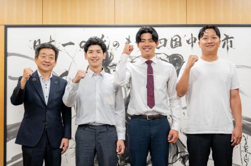 市長との記念撮影