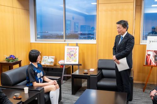 市長激励の様子