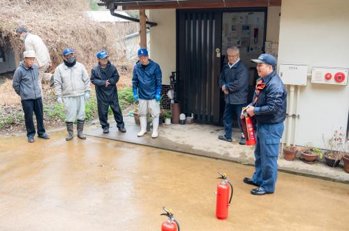 消火器の使い方講習