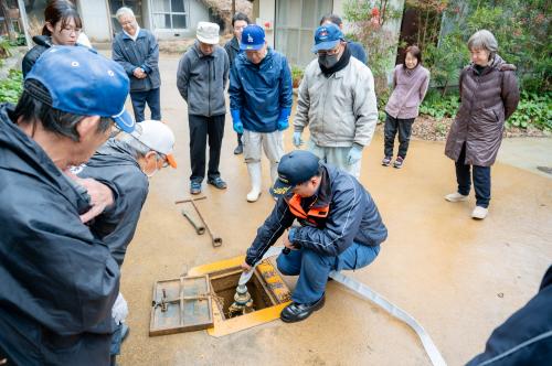 地下消火栓の使い方講習