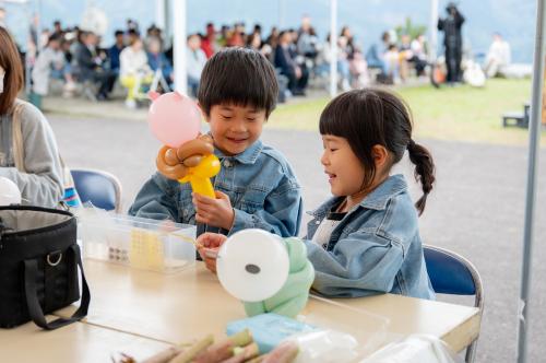 バルーンアートの様子