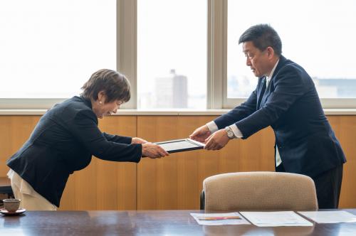 感謝状の授与