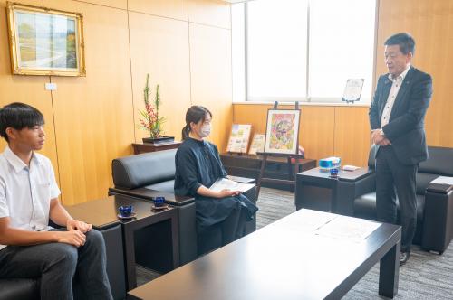 市長：激励の言葉