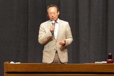 写真：岡田武史講演会の様子