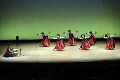 写真：古典フラを披露する出演者