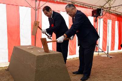 写真：川之江認定こども園建設工事起工式の様子