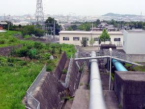 銅山川第1発電所及び水圧鉄管路の画像