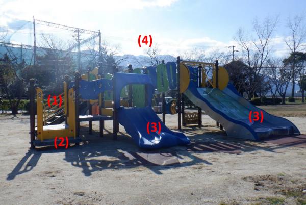 伊予三島運動公園こども広場(複合遊具北側)